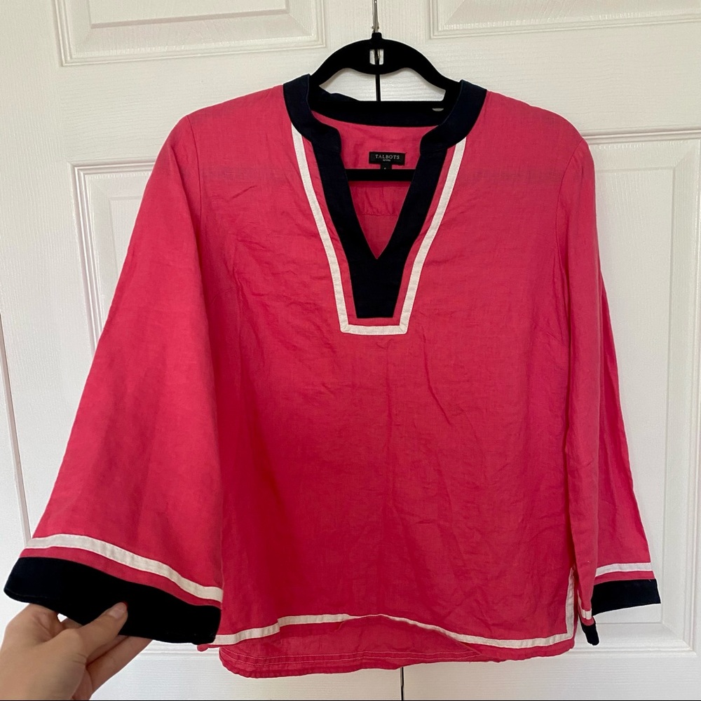 NEW w/o tags. Talbots. Small. Petite. Linen top.